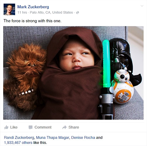 Mark Zuckerberg's Facebook page